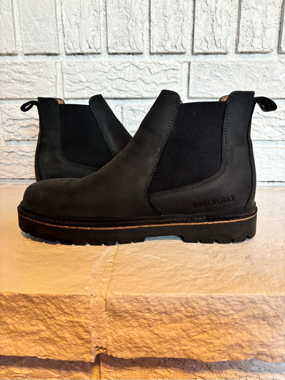 Women’s Birkenstock Stalon Nubuck Leather Black Boots EU 37